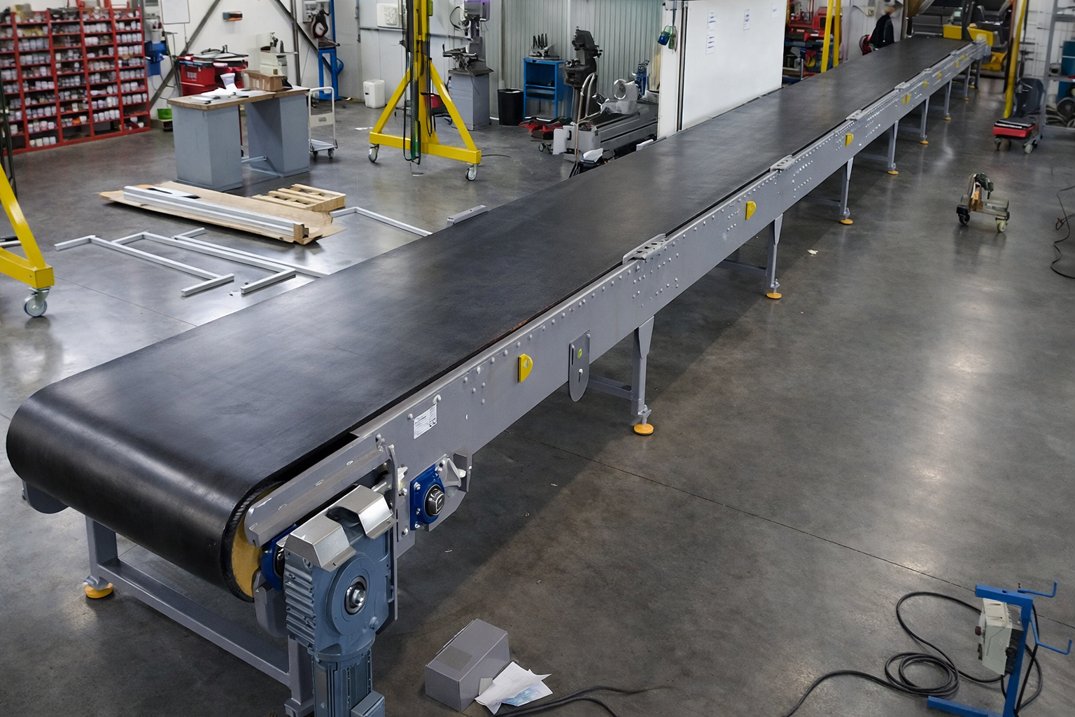 Convoyeur à bande en caoutchouc